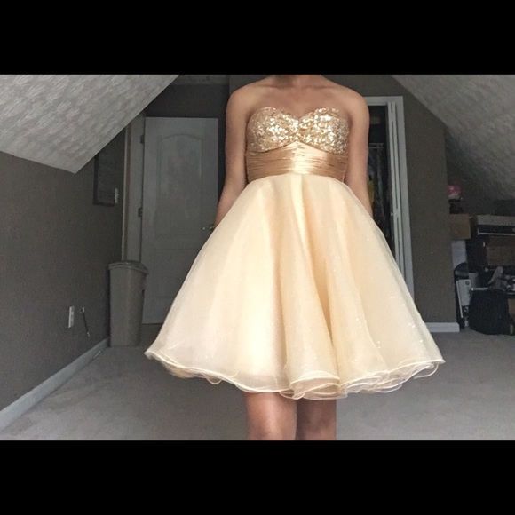 Gold Prom Formal Dress - Picture 4 of 4
