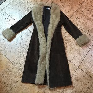 Fur trench coat