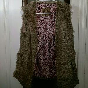 Faux fur vest