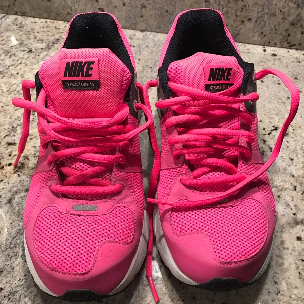 Hot pink Nike sneakers