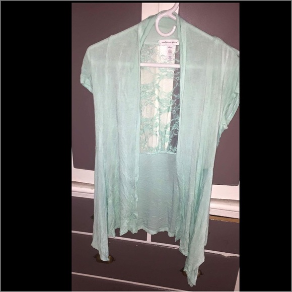 Mint green cardigan with lace ✨✨ - Picture 1 of 1