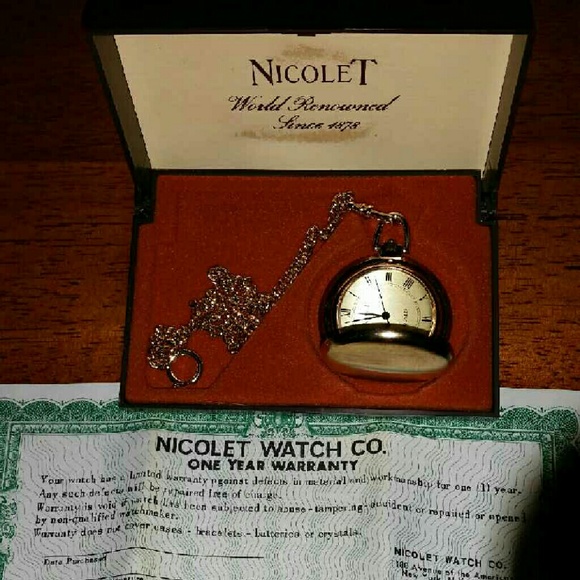 Vintage, rare Nicolet pocket watch with 6 jewels - Picture 1 of 4