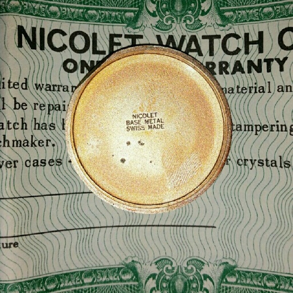 Vintage, rare Nicolet pocket watch with 6 jewels - Picture 2 of 4
