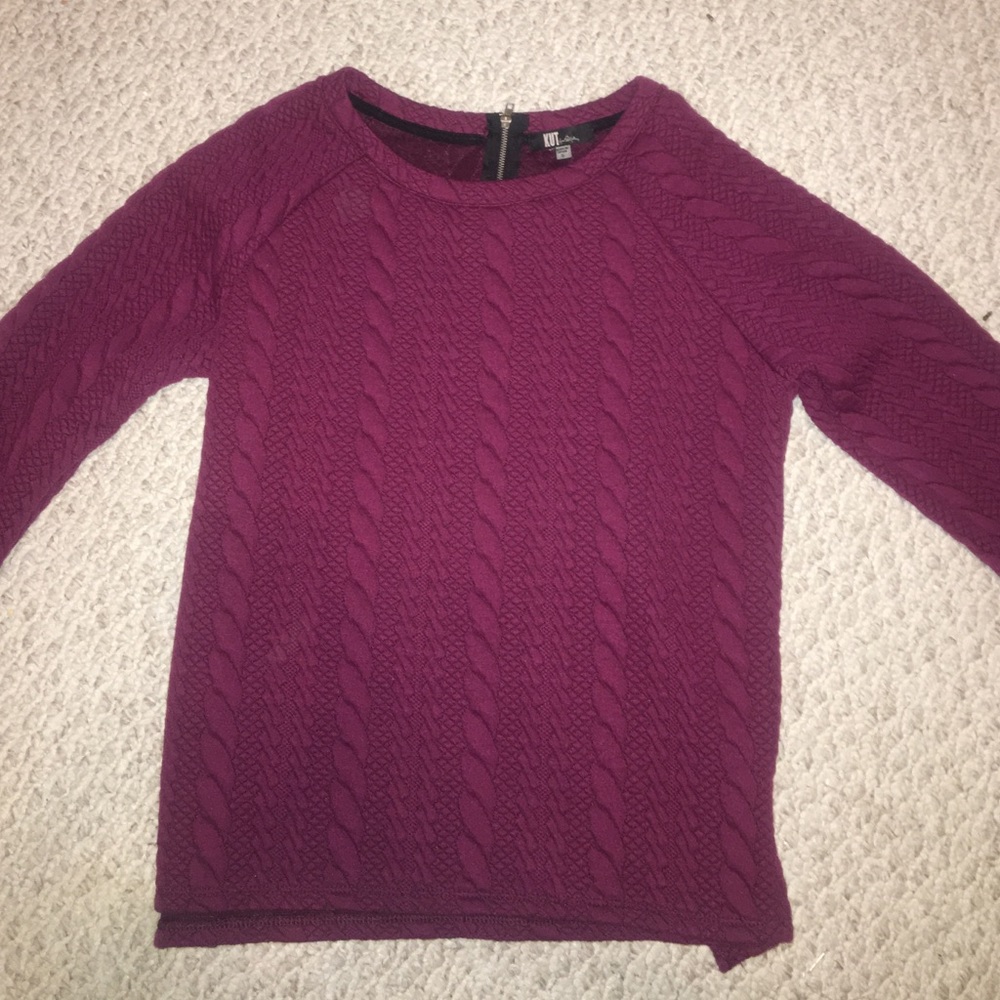 red/maroon sweater, size small