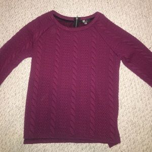 red/maroon sweater, size small