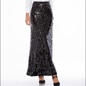 Stunning Boston Proper black sequin Maxi Skirt