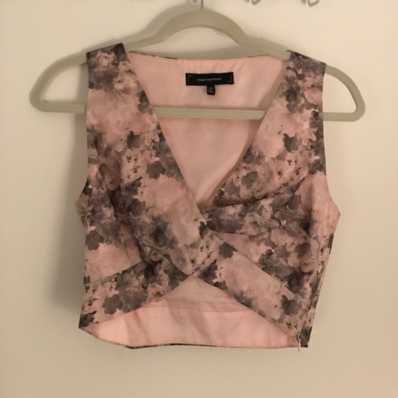Robert Rodriguez Tops - Robert Rodriguez floral crop top