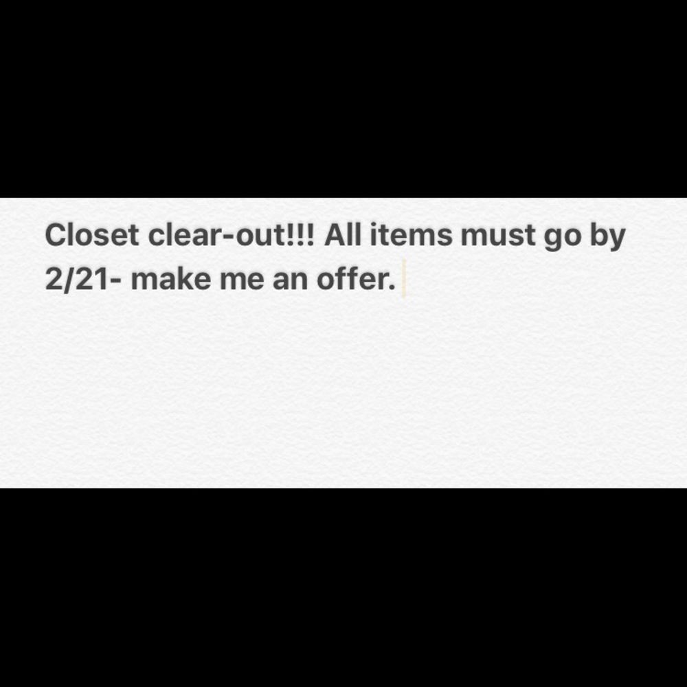 CLOSET CLEAR OUT