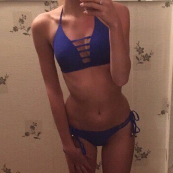 Royal Blue Brazilian Bikini - Picture 2 of 3