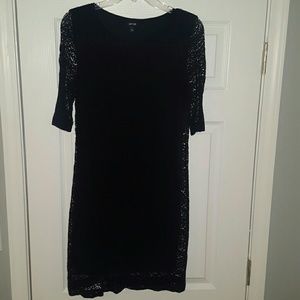 Black lace sheath dress