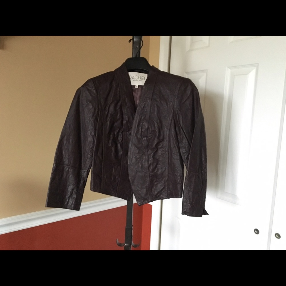 Rachael Roy faux leather jacket