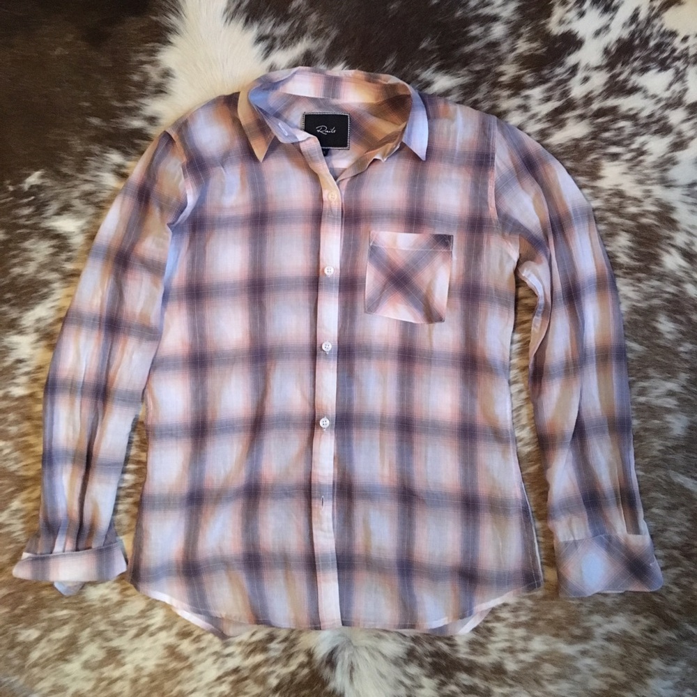 Plaid Rails Cotton Button up