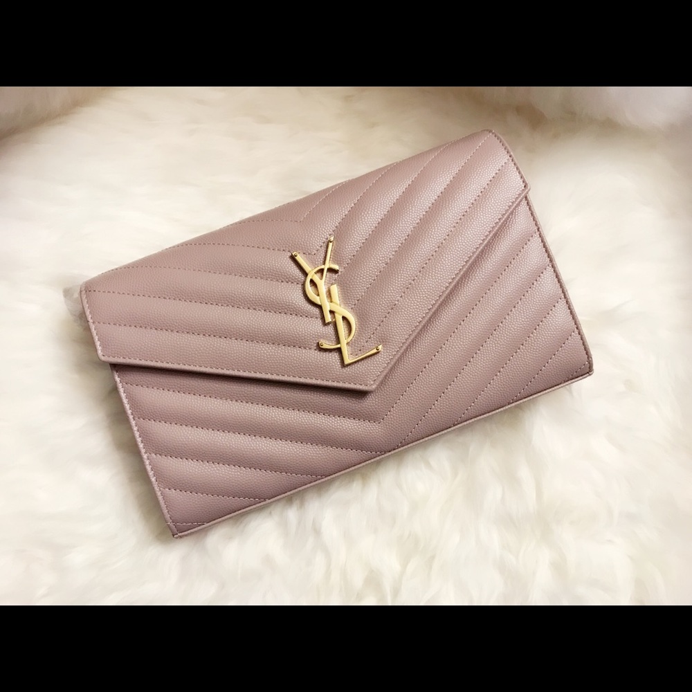 ❤HP❤Saint Laurent Wallet on Chain in Rose Antic