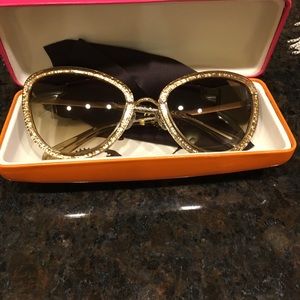 Gold Kate spade Klaudia sunglasses
