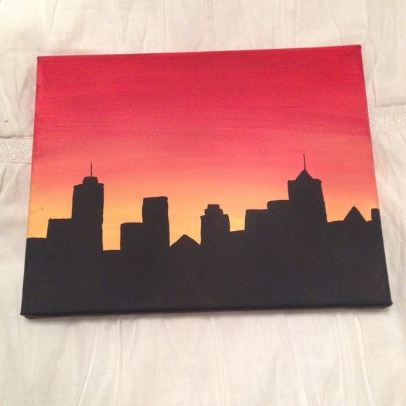 Sunset city painting - Picture 1 of 1