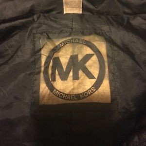 Black Mk winter jacket with gold clasps