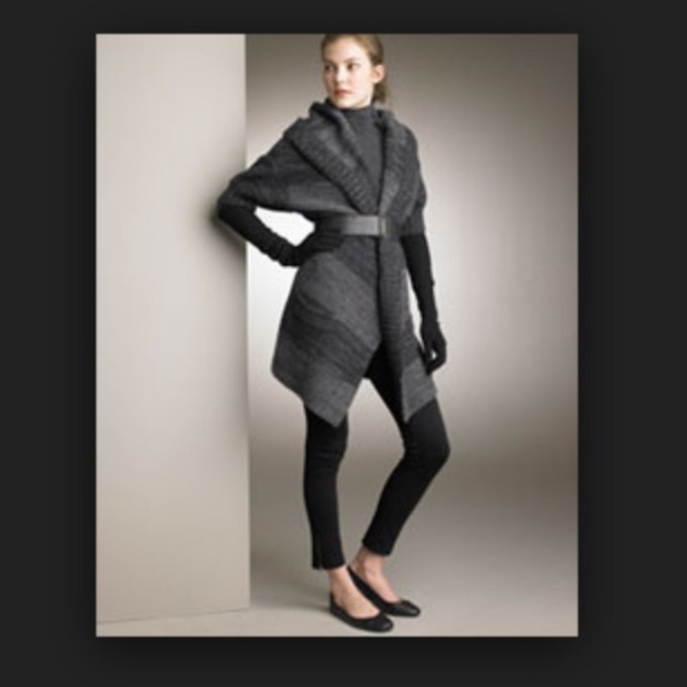 VINCE Alpaca/Cashmere Elbow Sweater Coat