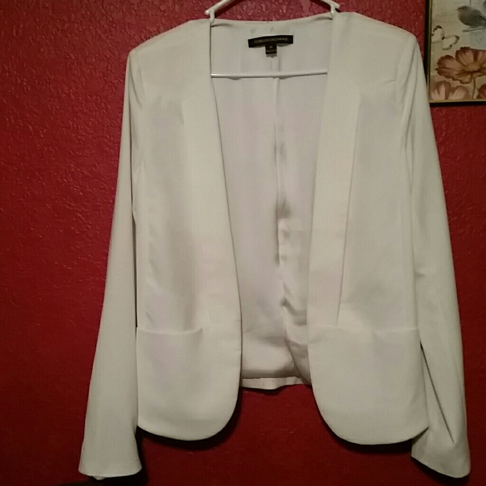 Foreign exchange ivory blazer