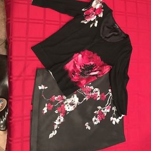 White House Skirt and 3/4 Lightweight Sweater