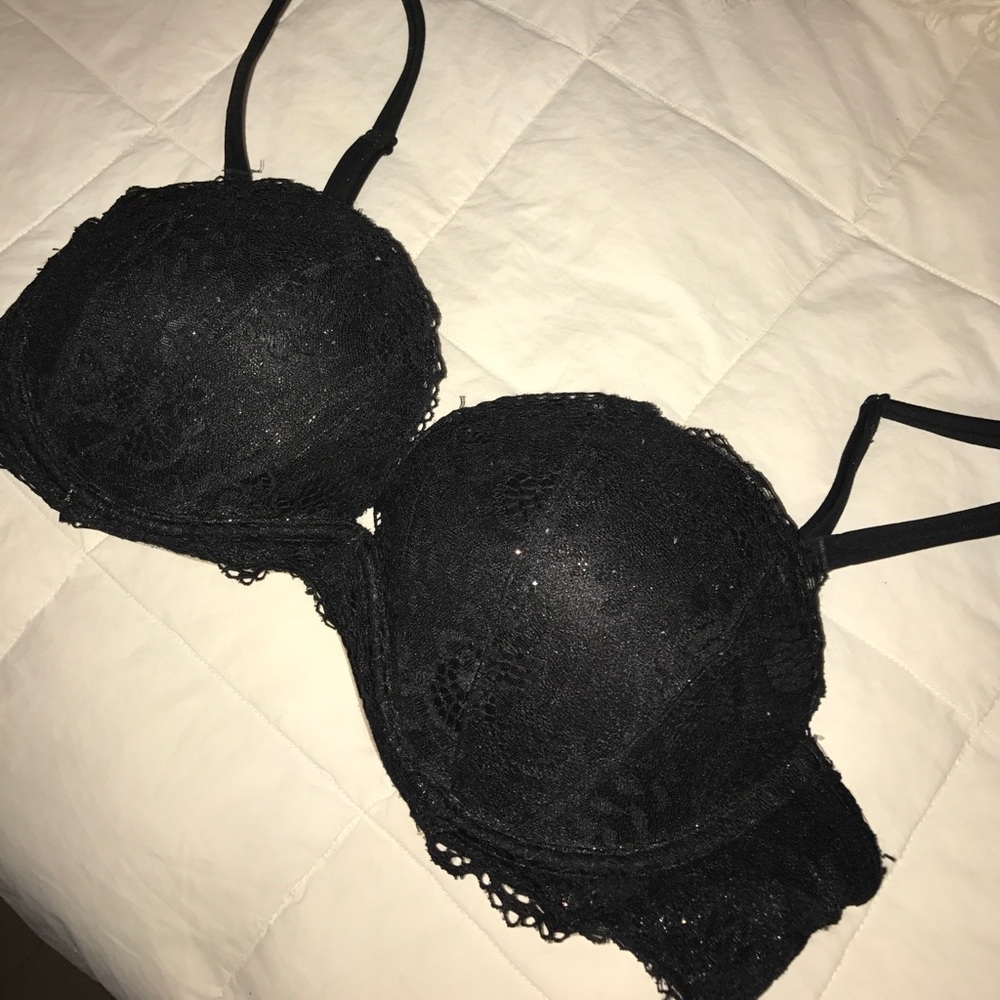 VS black and gold lace bra