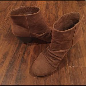 Brown Suede Sugar Booties size 8