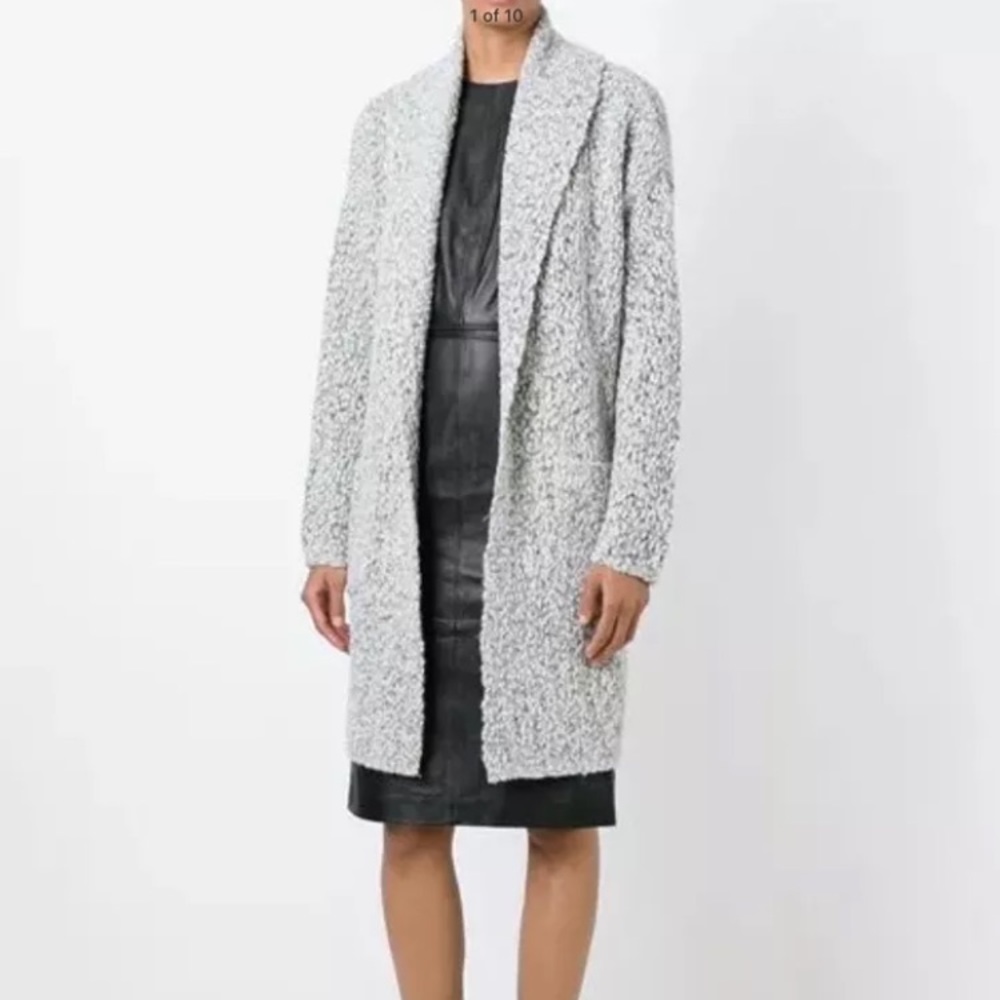 $595 Vince shawl collar long sweater car coat. M/L