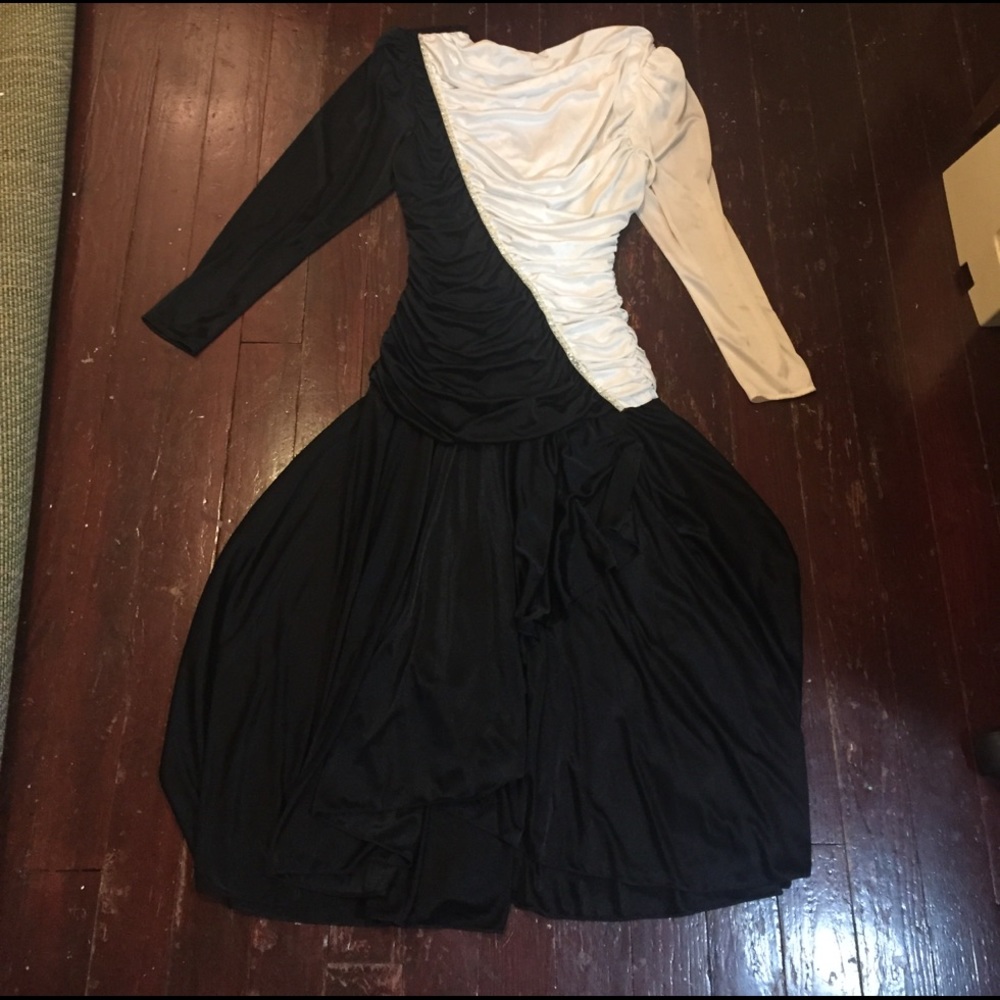 Vintage  dress with jewel trim. Size 6.