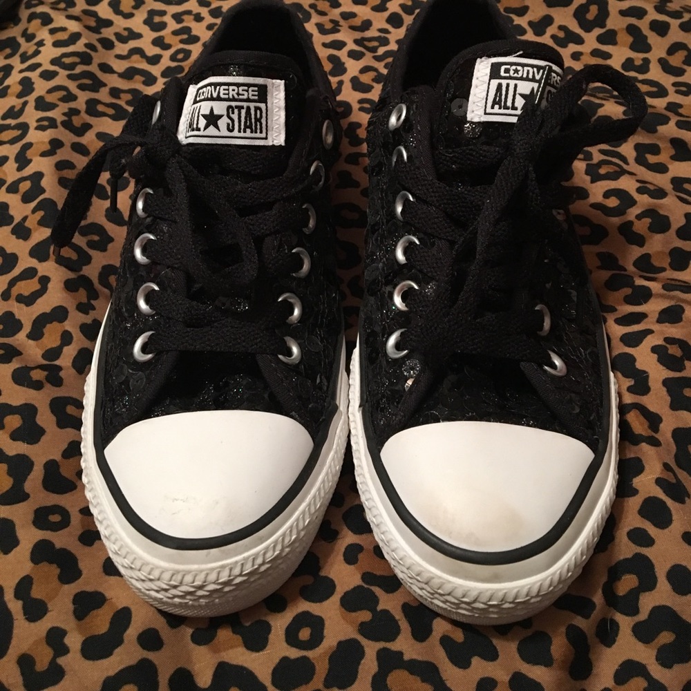 black sequins converse