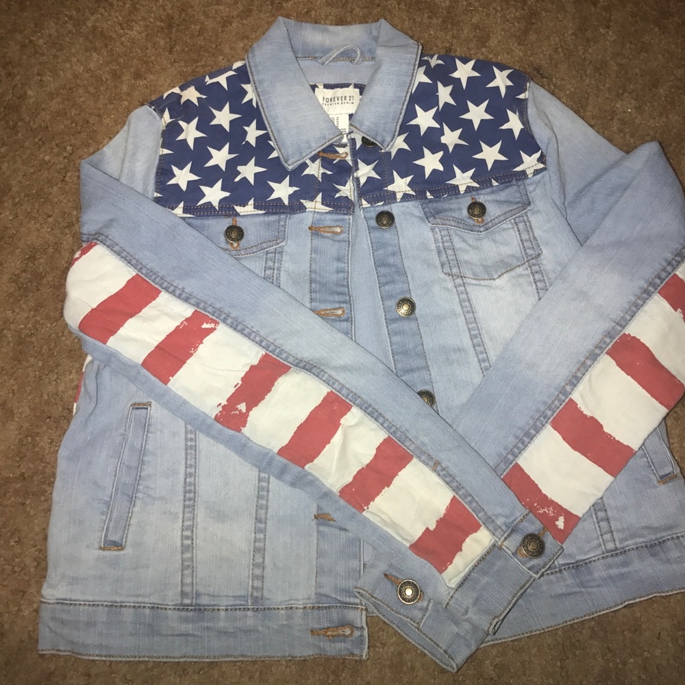 Forever 21 American Flag Jacket