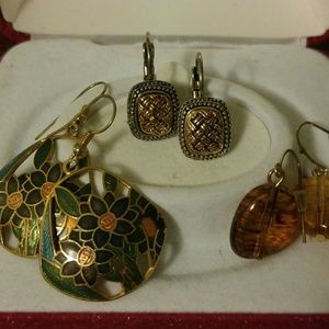 Earrings, 3 pair, 4 for $20 sale