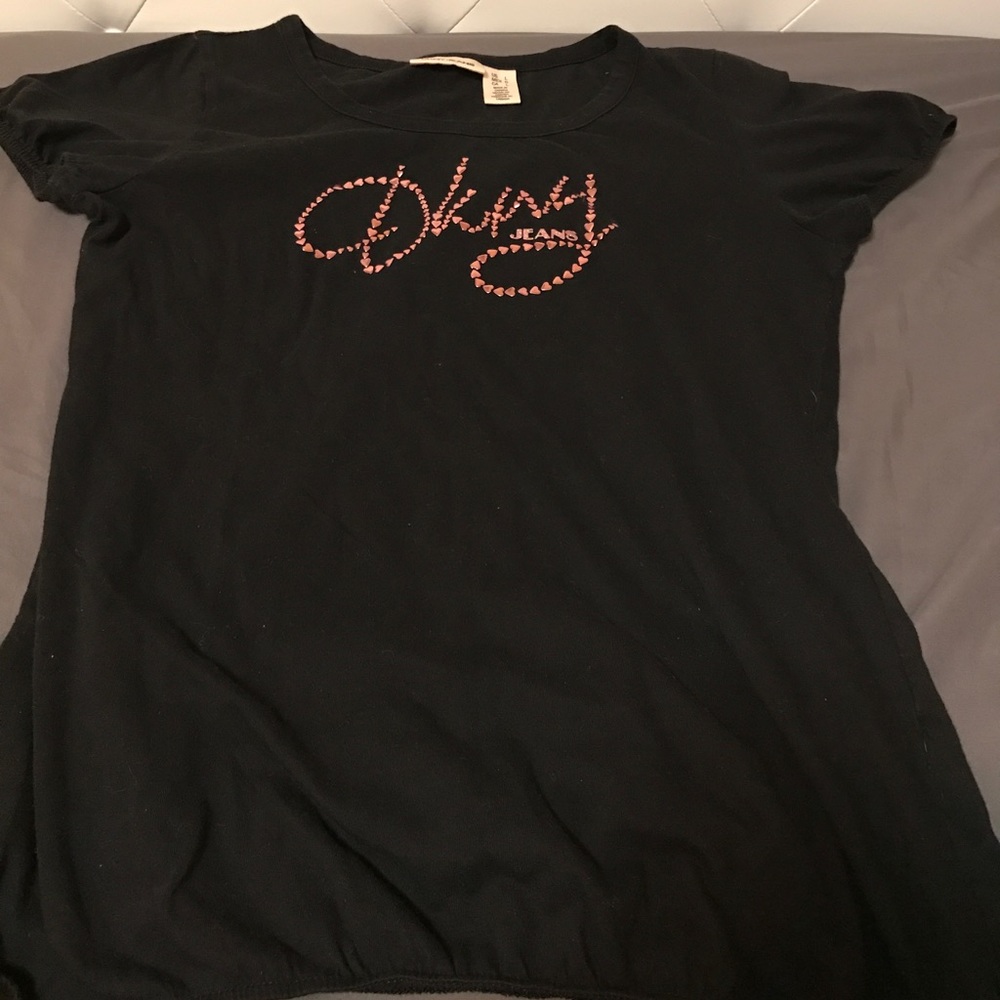 Dkny large top with rose gold heart dkny symbol