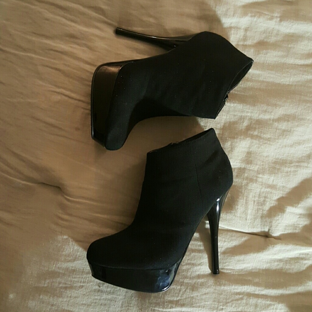 Black Suede Booties