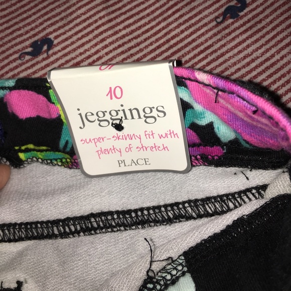 Girls flower jeggins - Picture 2 of 4