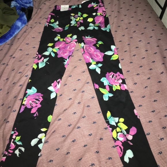 Girls flower jeggins - Picture 4 of 4
