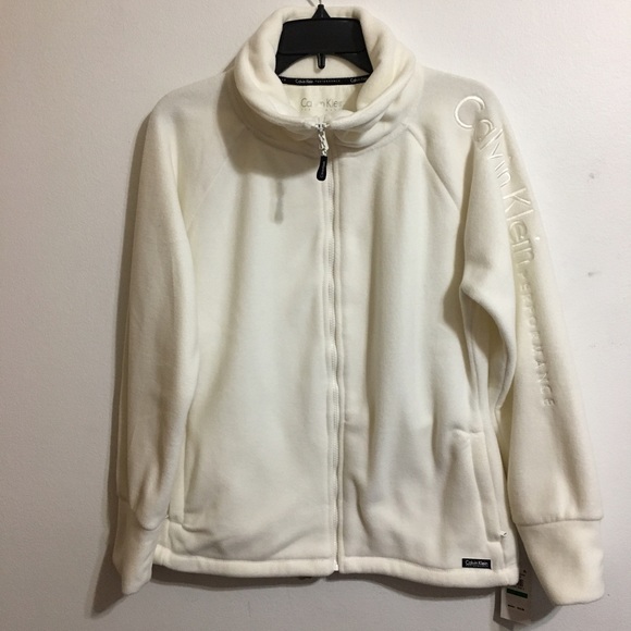 Calvin Klein Performance White Cream Jacket Large - Picture 1 of 8