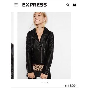 Express leather style black jacket. High quality.