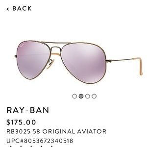 Purple ray ban aviators