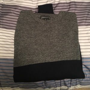 Express color block crew neck sweater