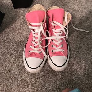 Pink converse high tops!!!