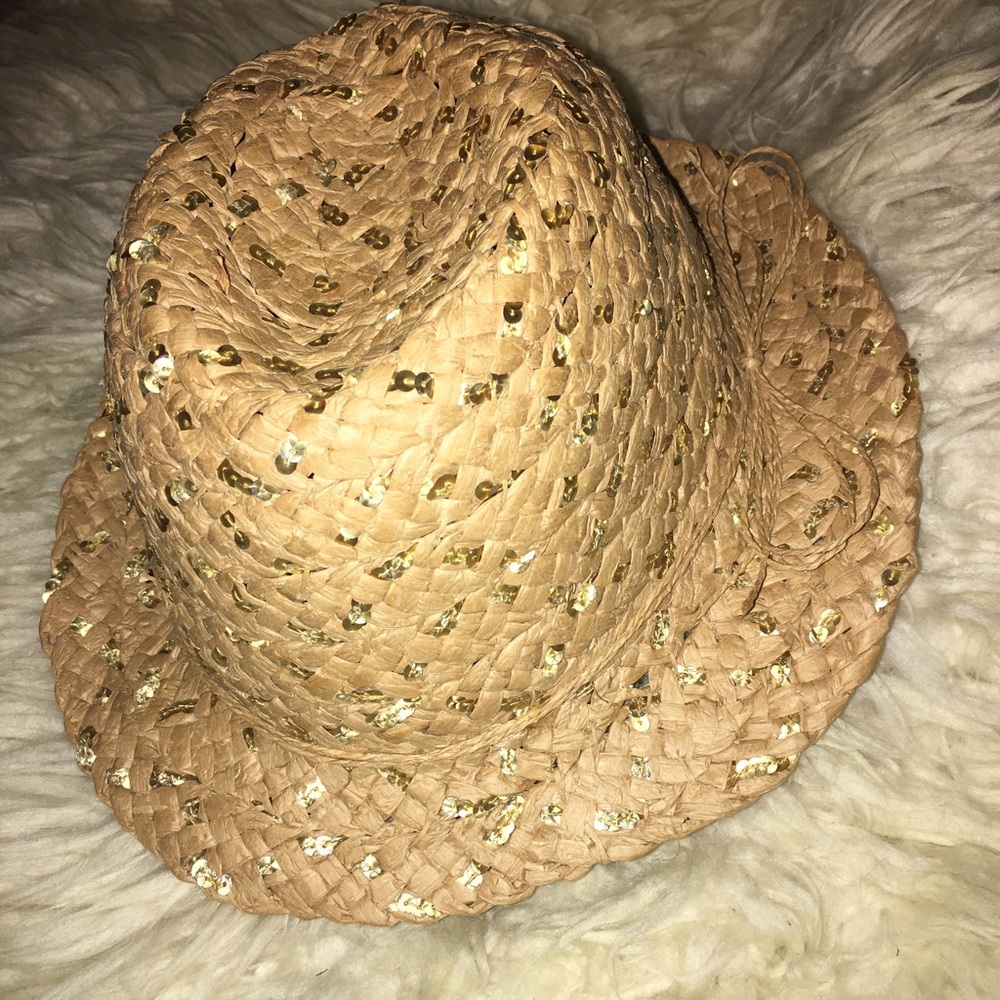 Woven Sequin and Basket hat