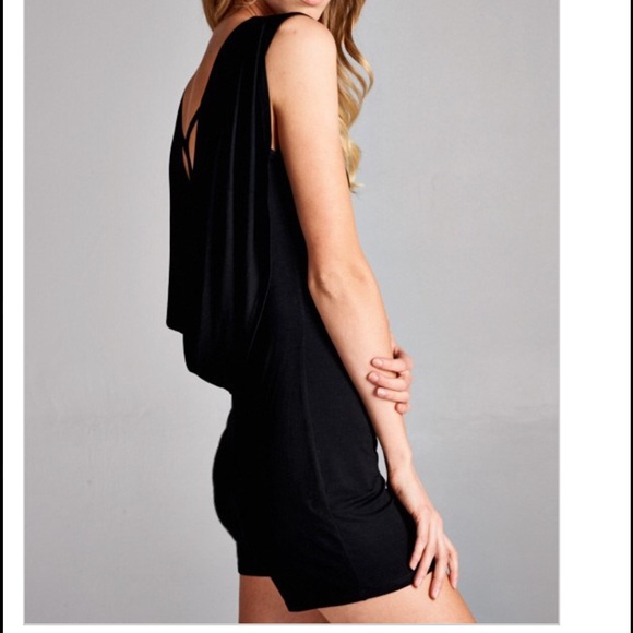 Open Draped Back Romper - Picture 3 of 3