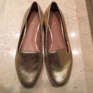 Fossil gold Calabash loafers