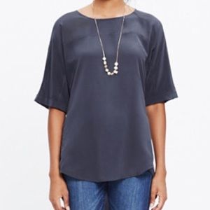 Madewell Silk Overlook Tunic Shirt