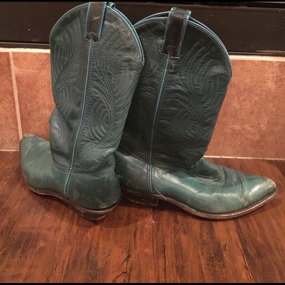 Women Teal 8.5 M Cowboy boots