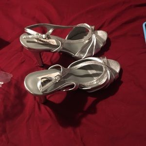 Silver shoes 8.5