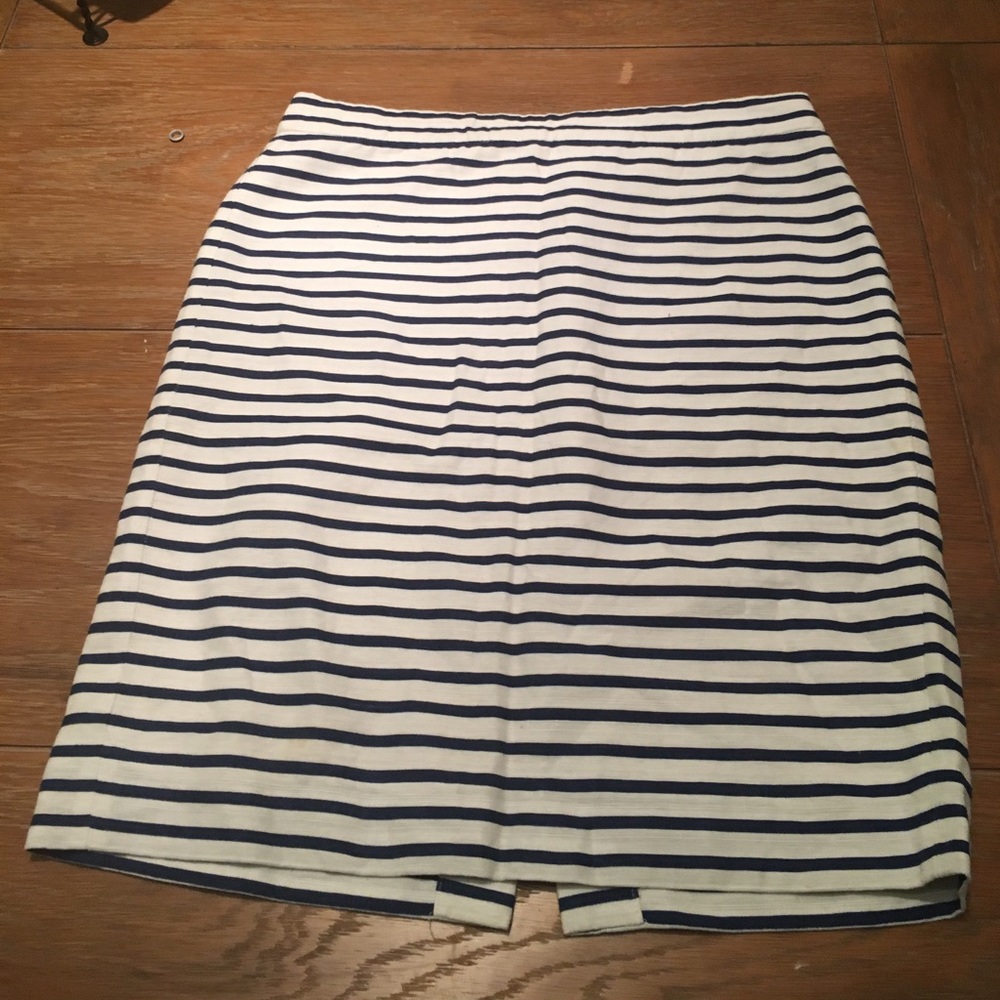 FINAL SALE J crew striped pencil skirt