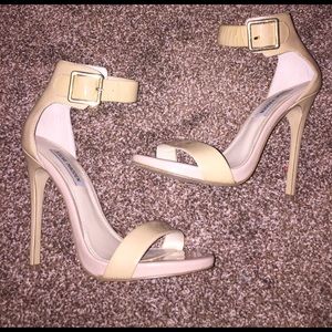 Steve Madden Marlenee Fawn Patent Sandal Heels