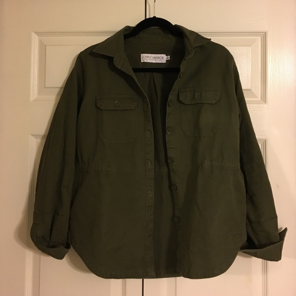NWOT Gypsy Warrior Army Green Jacket