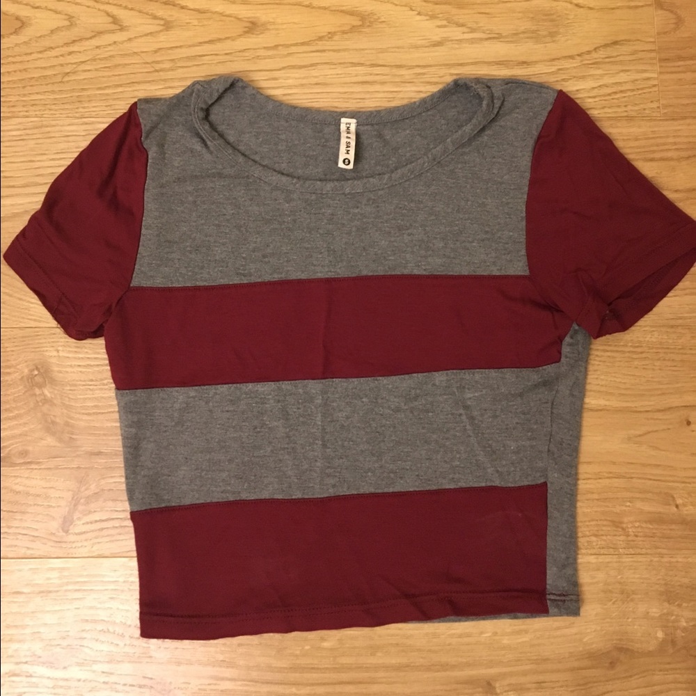 LF striped crop tee