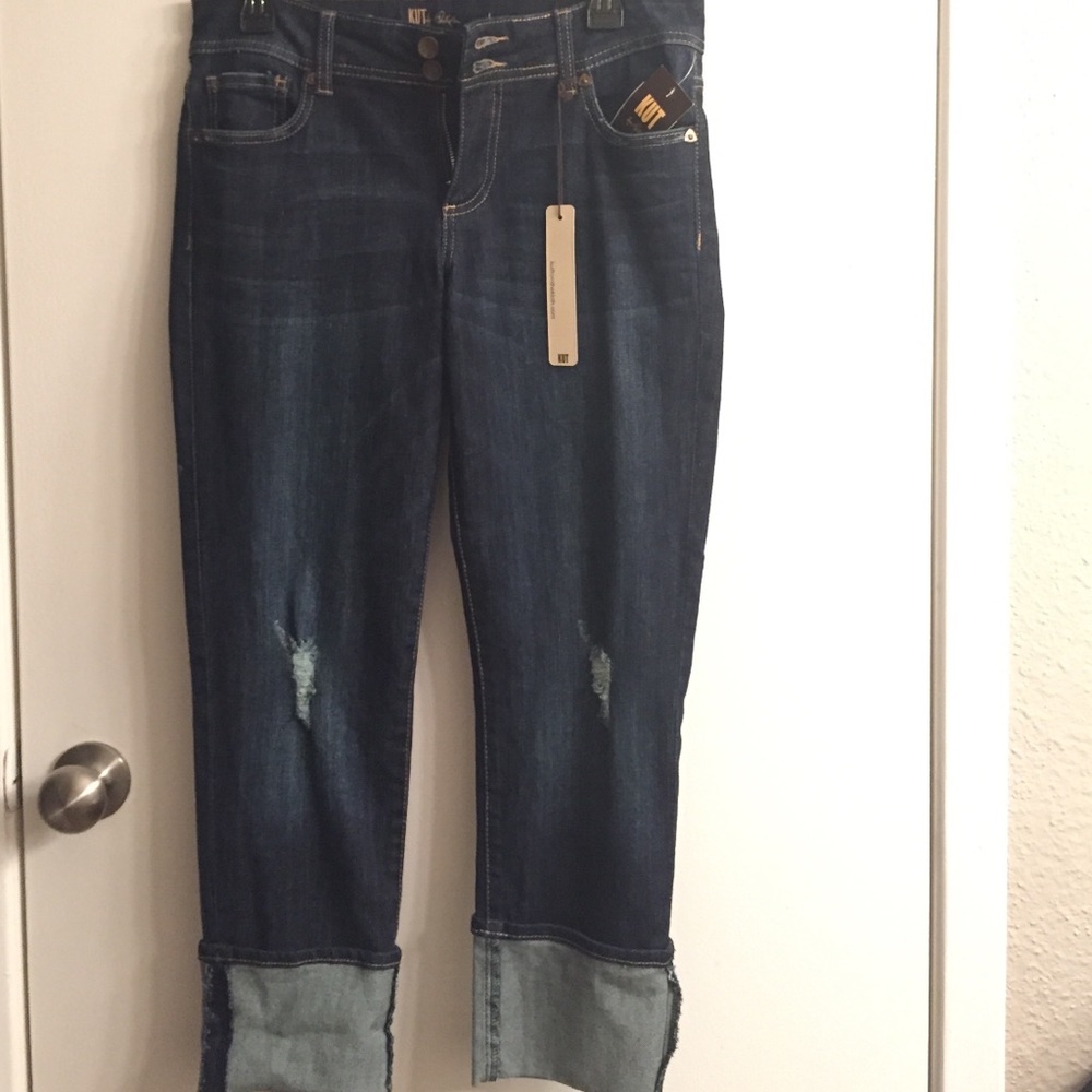 KUT from the kloth straight leg jeans.
